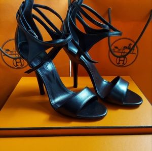 Hermès Alphonso Leather Strap Heels
